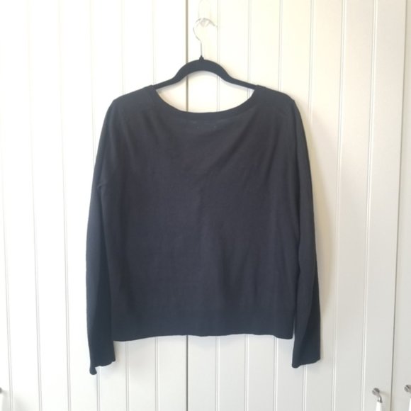 Black Button Up Cardigan Womens M - Picture 2 of 4